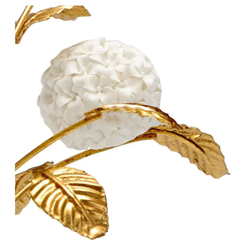 Crystal Based Hydrangea On Stand Sculpture - LOOMLAN - Chelsea House - Statues & Sculptures