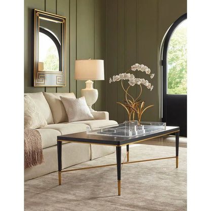 Crystal Based Orchid In Stand Sculpture - LOOMLAN - Chelsea House - Statues & Sculptures