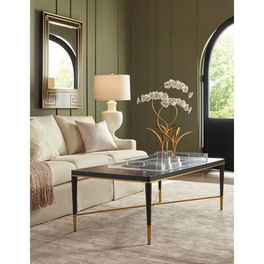 Crystal Based Orchid In Stand Sculpture - LOOMLAN - Chelsea House - Statues & Sculptures