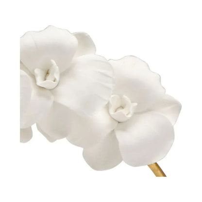 Crystal Based Orchid On Stand Flower Sculpture - LOOMLAN - Chelsea House - Statues & Sculptures