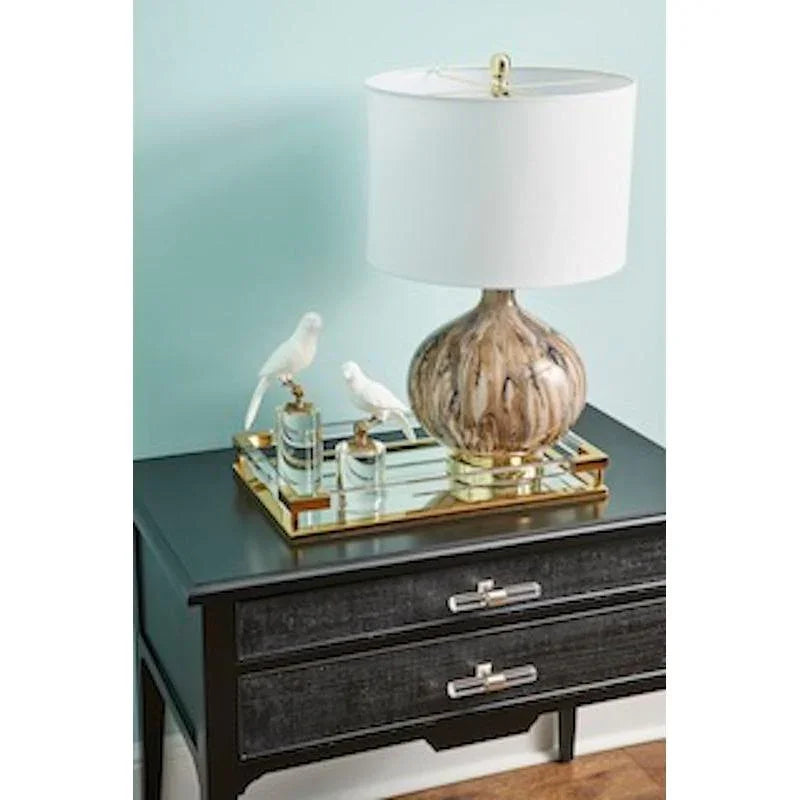 Crystal Based White Parrot Sculpture - LOOMLAN - Chelsea House - Statues & Sculptures