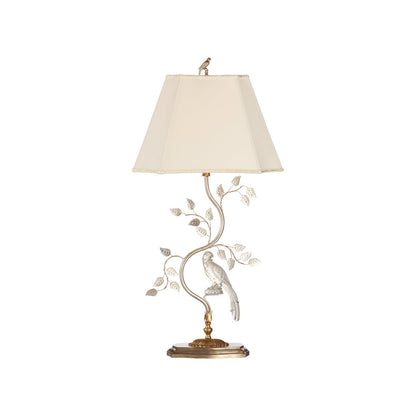 Crystal Bird Silver Table Lamp
