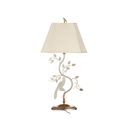 Crystal Bird Silver Table Lamp