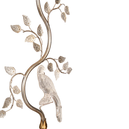 Crystal Bird Silver Table Lamp