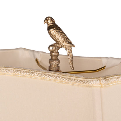 Crystal Bird Silver Table Lamp