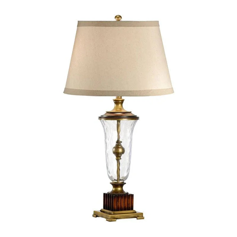 Crystal Brass And Wood Design Vase Table Lamp - LOOMLAN - Wildwood - Table Lamps