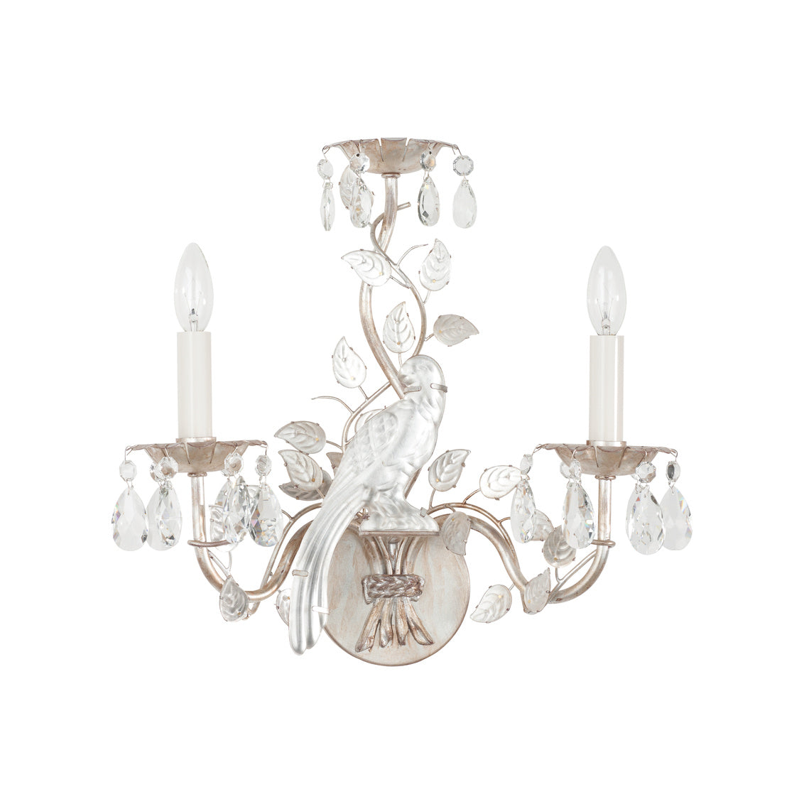 Crystal Clear Bird Wall Sconce