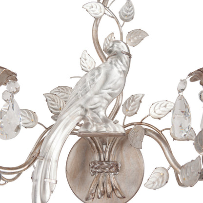 Crystal Clear Bird Wall Sconce