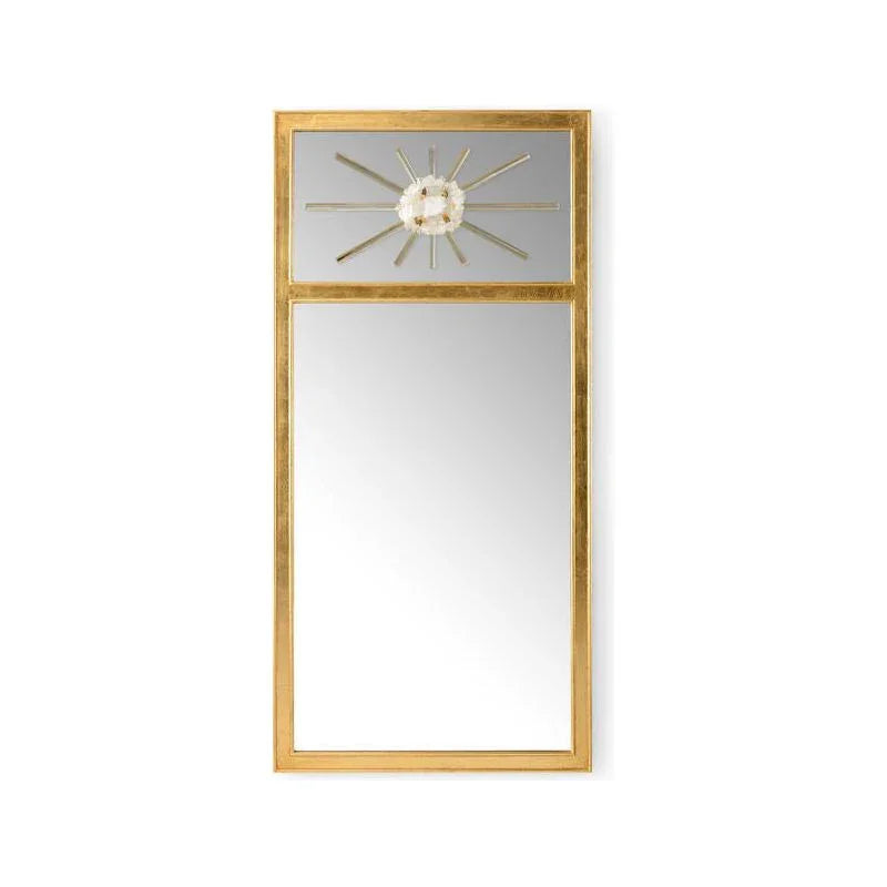 Crystal Trumeau Wood Framed Wall Mirror - LOOMLAN - Chelsea House - Wall Mirrors