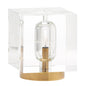 Cube Crystal Clear Table Lamp