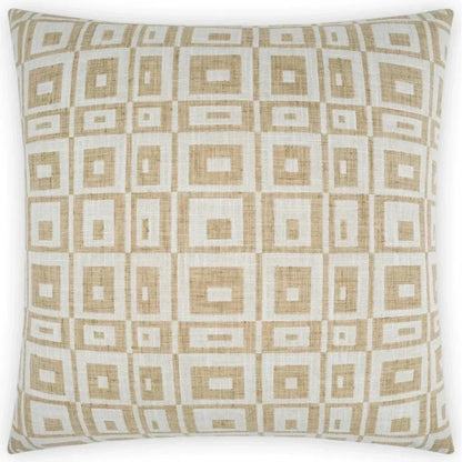 Cubic White Brown Throw Pillow With Insert - LOOMLAN - D.V. Kap - Throw Pillows