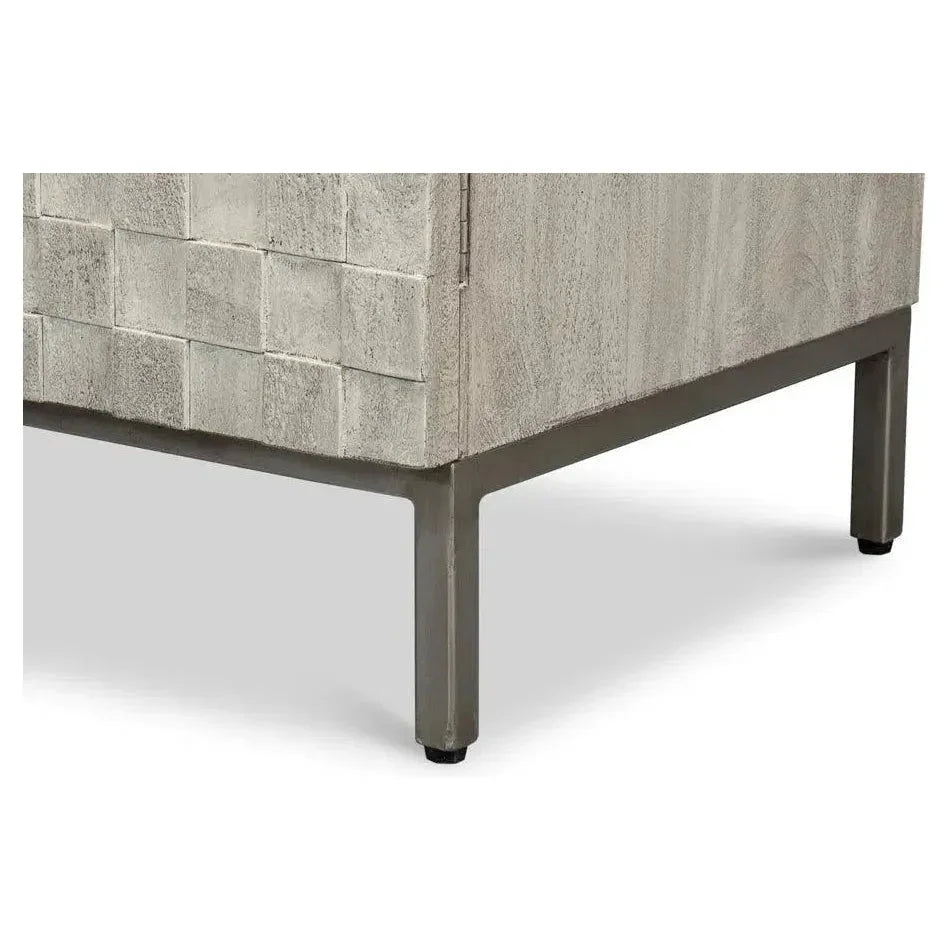 Cubist Four Door Credenza for Dining Room - LOOMLAN - Sarreid - Sideboards