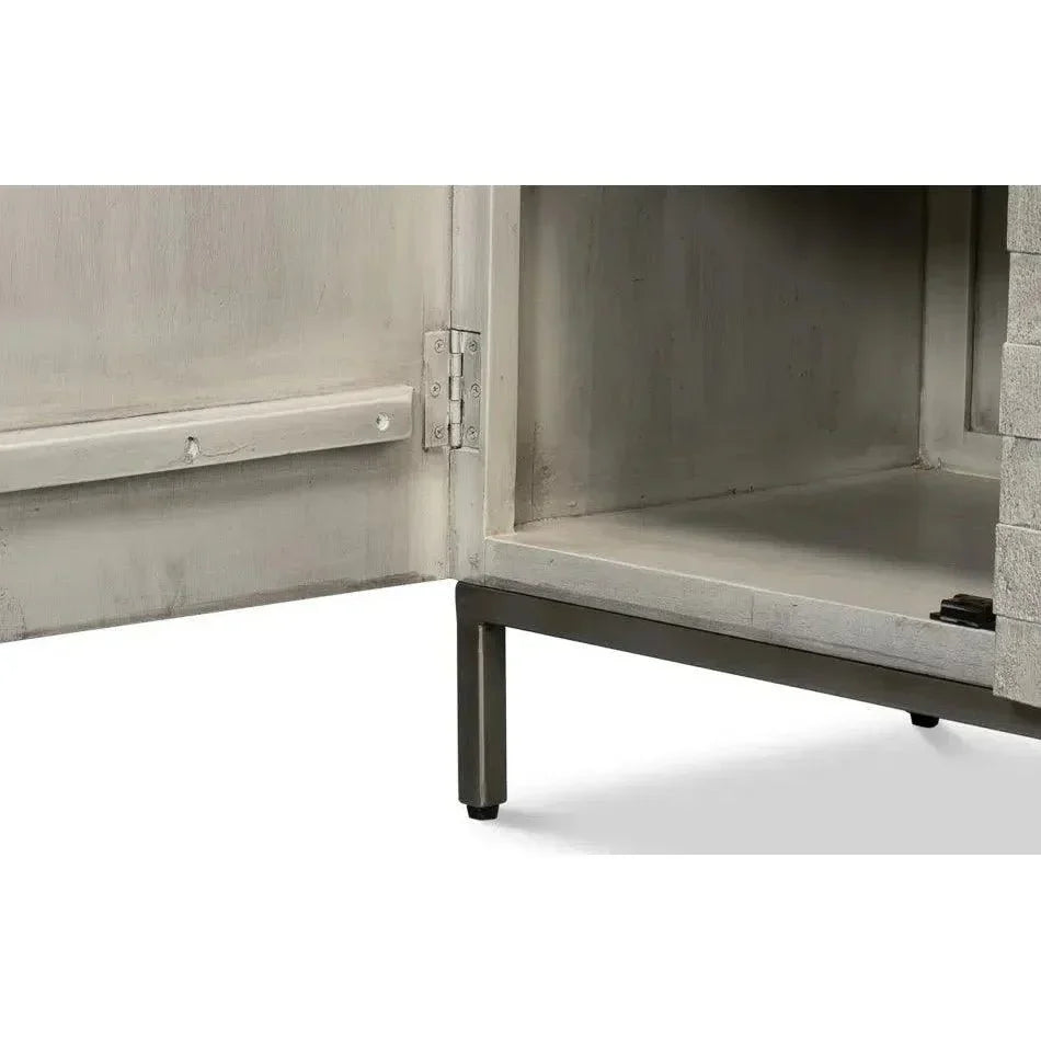 Cubist Four Door Credenza for Dining Room - LOOMLAN - Sarreid - Sideboards
