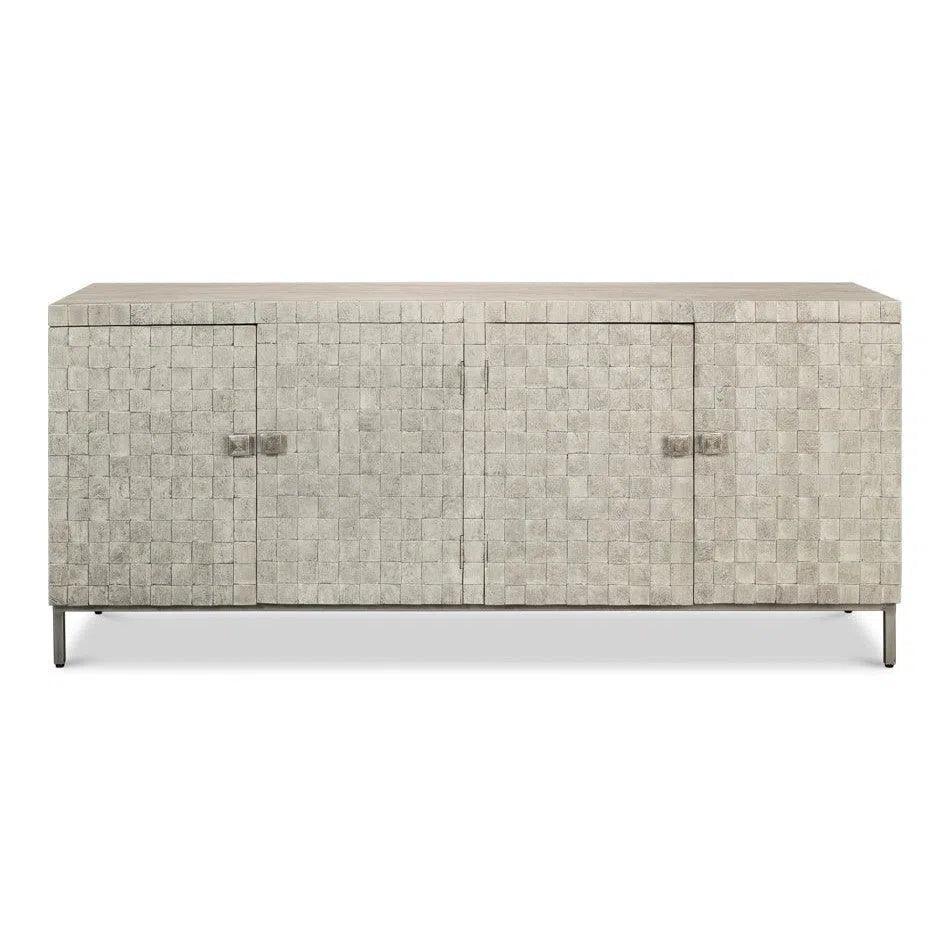 Cubist Four Door Credenza for Dining Room - LOOMLAN - Sarreid - Sideboards