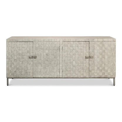 Cubist Four Door Credenza for Dining Room - LOOMLAN - Sarreid - Sideboards