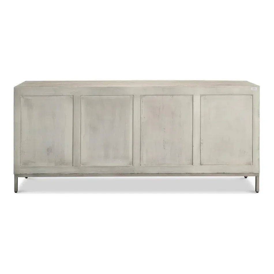Cubist Four Door Credenza for Dining Room - LOOMLAN - Sarreid - Sideboards