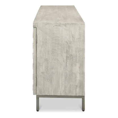 Cubist Four Door Credenza for Dining Room - LOOMLAN - Sarreid - Sideboards