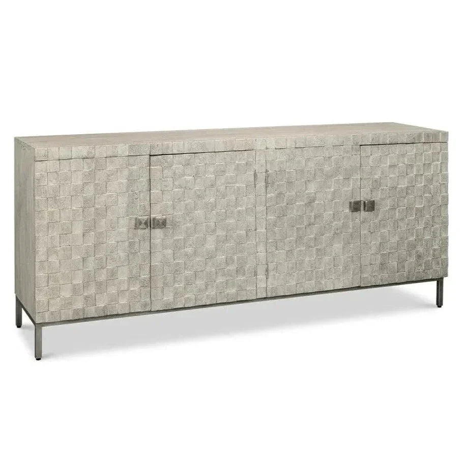 Cubist Four Door Credenza for Dining Room - LOOMLAN - Sarreid - Sideboards