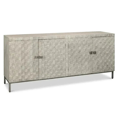 Cubist Four Door Credenza for Dining Room - LOOMLAN - Sarreid - Sideboards
