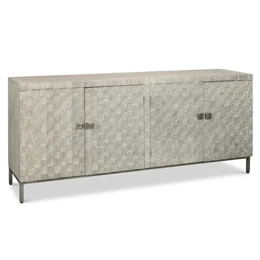 Cubist Four Door Credenza for Dining Room - LOOMLAN - Sarreid - Sideboards