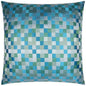 Cubit Aqua Plaid Check Blue Mist Large Throw Pillow - LOOMLAN - D.V. Kap - Throw Pillows
