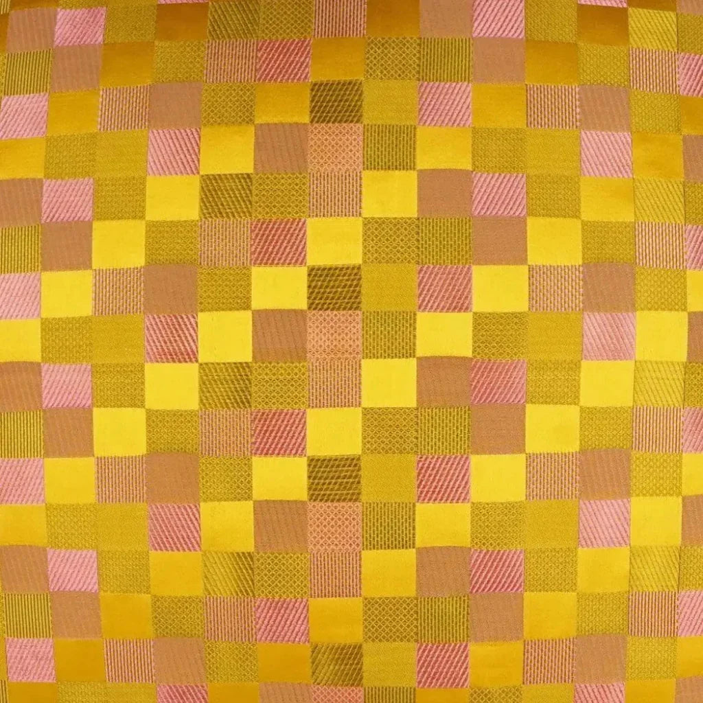 Cubit Gold Plaid Check Gold Large Throw Pillow Insert - LOOMLAN - D.V. Kap - Throw Pillows