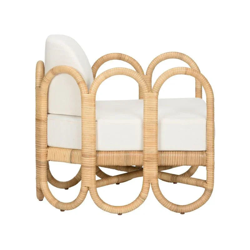 Cuixmala Natural Rattan Frame Lounge Chair - LOOMLAN - Wildwood - Accent Chairs