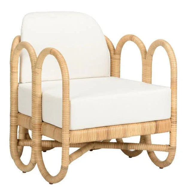 Cuixmala Natural Rattan Frame Lounge Chair - LOOMLAN - Wildwood - Accent Chairs