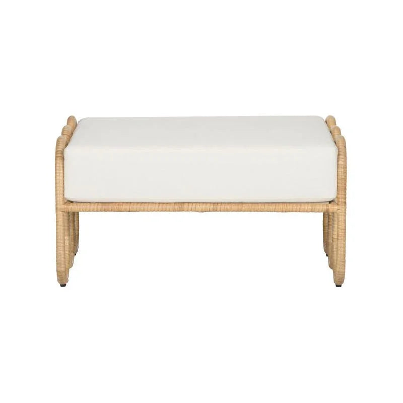 Cuixmala Woven Rattan Rectangular Ottoman - LOOMLAN - Wildwood - Ottomans