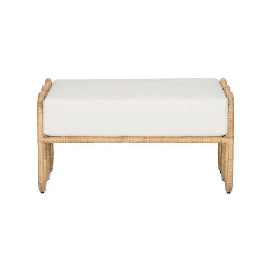 Cuixmala Woven Rattan Rectangular Ottoman - LOOMLAN - Wildwood - Ottomans