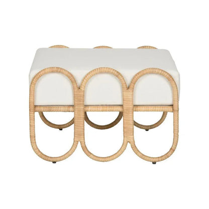 Cuixmala Woven Rattan Rectangular Ottoman - LOOMLAN - Wildwood - Ottomans