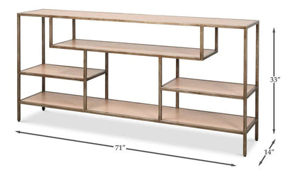 Cullum Irom Framed Rectangular Console Table - LOOMLAN - Sarreid - Console Tables