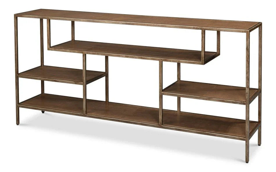 Cullum Irom Framed Rectangular Console Table - LOOMLAN - Sarreid - Console Tables