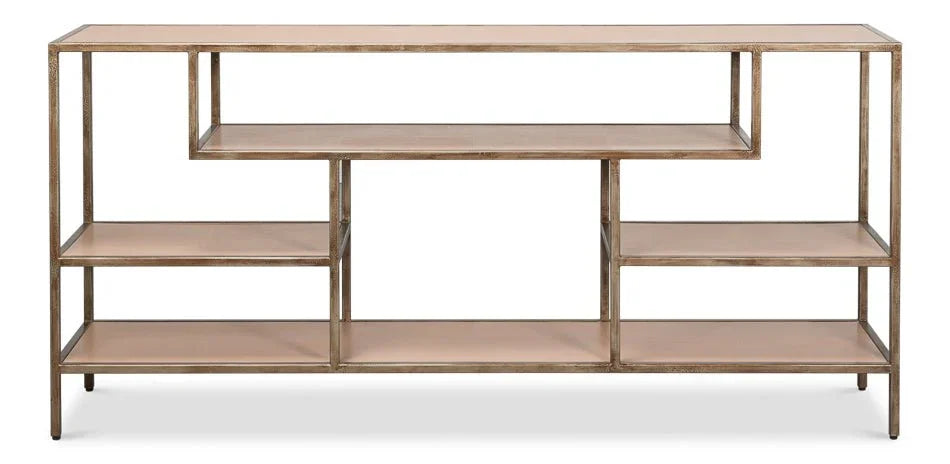 Cullum Irom Framed Rectangular Console Table - LOOMLAN - Sarreid - Console Tables