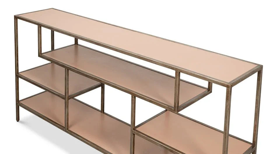 Cullum Irom Framed Rectangular Console Table - LOOMLAN - Sarreid - Console Tables