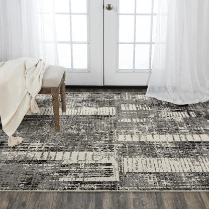 Cund Abstract Gray Large Area Rugs For Living Room - LOOMLAN - LOOMLAN - Area Rugs