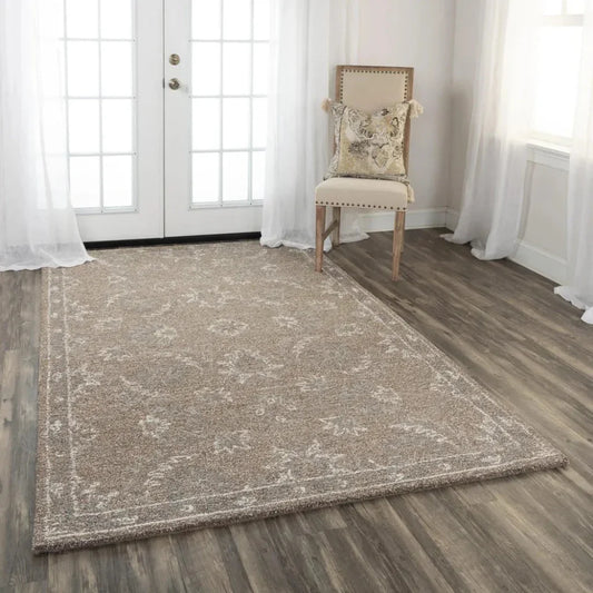 Cung Floral Brown Area Rugs For Living Room - LOOMLAN - LOOMLAN - Area Rugs