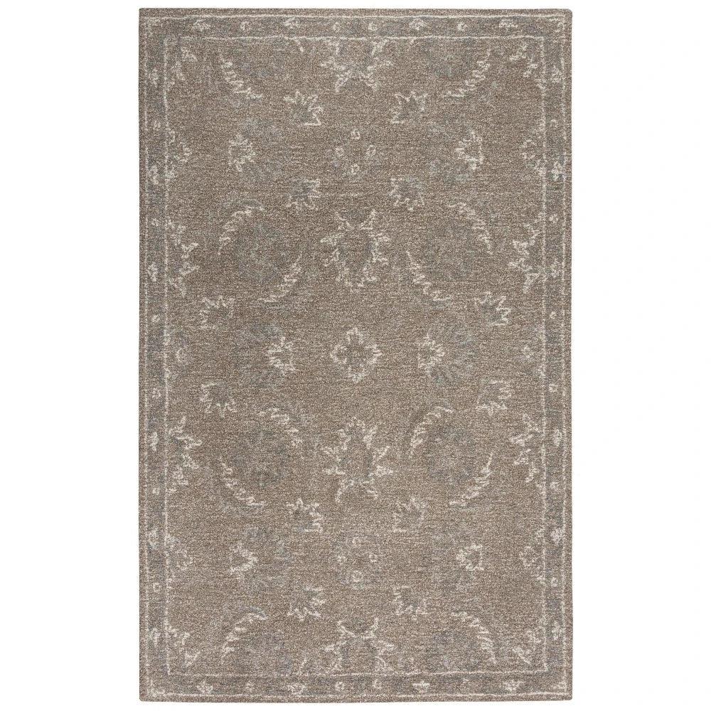 Cung Floral Brown Area Rugs For Living Room - LOOMLAN - LOOMLAN - Area Rugs