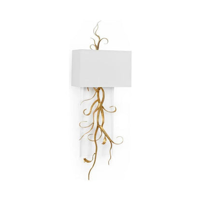 Curling Leaves Styls Iron Wall Sconce - LOOMLAN - Chelsea House - Wall Sconces