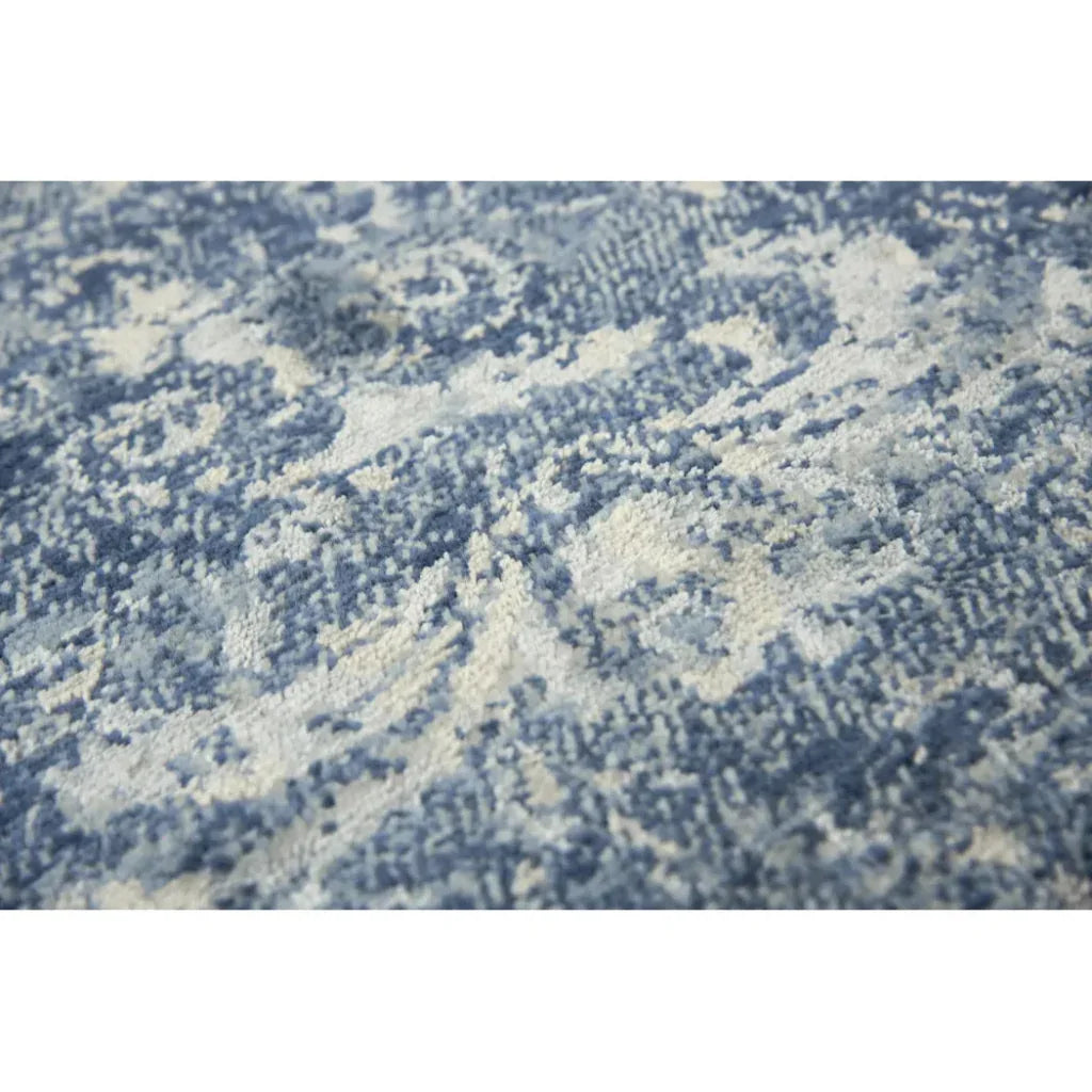 Curn Floral Blue Large Area Rugs For Living Room - LOOMLAN - LOOMLAN - Area Rugs