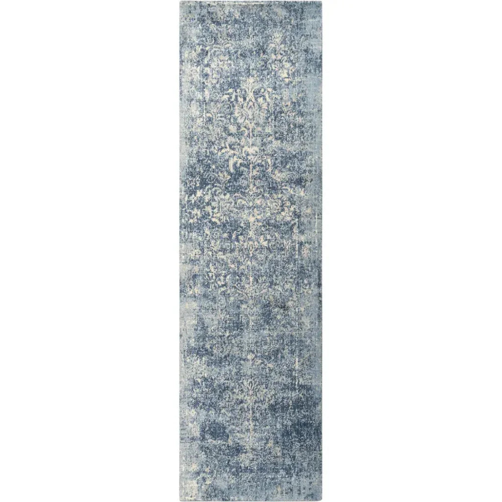 Curn Floral Blue Large Area Rugs For Living Room - LOOMLAN - LOOMLAN - Area Rugs