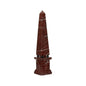 Currant Red Marble Obelisk Sculpture - LOOMLAN - Chelsea House - Statues & Sculptures