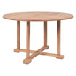 Curtis 47.25-inch Round Outdoor Dining Table-Outdoor Dining Tables-HiTeak-LOOMLAN