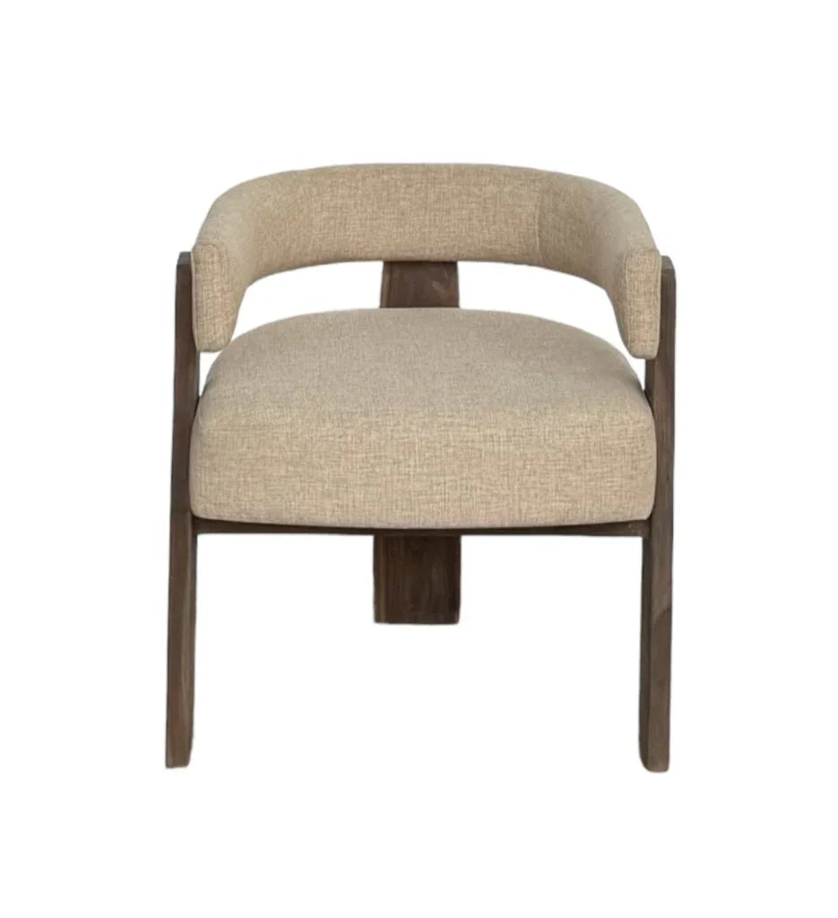 Curve Three Leg Design Wooden Dining Chair - LOOMLAN - Artesia - Dining Chairs