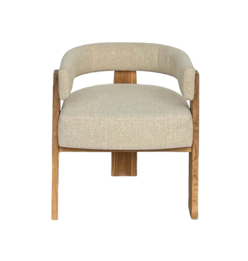 Curve Three Leg Design Wooden Dining Chair - LOOMLAN - Artesia - Dining Chairs
