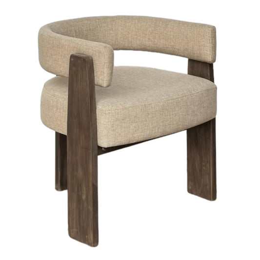 Curve Three Leg Design Wooden Dining Chair - LOOMLAN - Artesia - Dining Chairs
