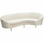 Curved Sofa Back Light Cream Velvet - LOOMLAN - Diamond Sofa - Sofas & Loveseats