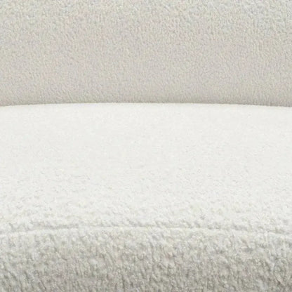 Curved Sofa in White Faux Fabric - LOOMLAN - Diamond Sofa - Sofas & Loveseats