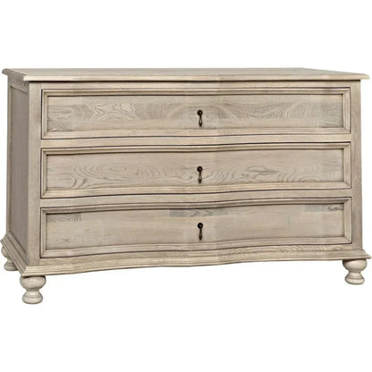 Curved Wood Front 3 Drawer Chest - LOOMLAN - Noir - Chests