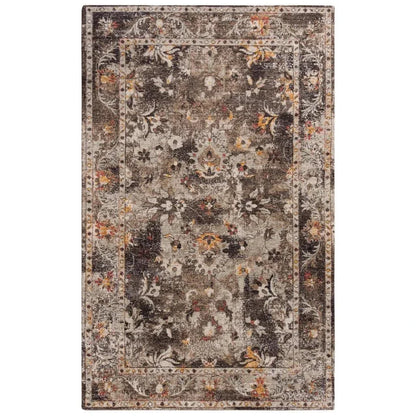 Cute Floral Brown/ Beige Large Area Rugs - LOOMLAN - LOOMLAN - Area Rugs